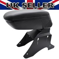 Universal Arm Rest Central Centre Content Car Leather New Black Boxed Armrest