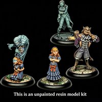 Werewolf Messenger 4 People, Die-casting Resin Model Assembly Kit, GK, Unpainted