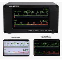 mAT-S1500 1500W1.8-54MHz SWR & Power Meter For HF Shortwave Radio Digital 4.3inch LCD + 3 colors display + High SWR Alarm
