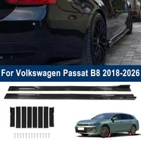 For Volkswagen Passat B8 2018-2026 Car Side Skirt Splitters Extended Side Spoiler Sport Body Kit Bumper Lip Modified Part 8Pcs