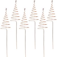 6 Pcs Electroculture Plant Stakes Pure Long Copper Garden Stakes Electro Culture Spiral Rods For Growing Support Outdoor Flower