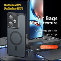 For Realme GT 7T Case GT7 Magentic for Magsafe Matte Acrylic Bumper for Realme GT7 T Wireless Charging Hard PC+TPU Frame Case