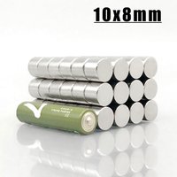 5/10/20/30/50/100Pcs 10x8 Neodymium Magnet 10mm x 8mm N35 NdFeB Round Hook Tool Strong Permanent Magnetic imanes Disc