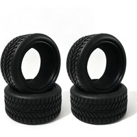 4pcs 1/10 65MM RC Car Tires Rubber Tires Hot Melt Tire For 1/10 HSP Tamiya HPI Kyosho 94123 94122 TT02 FW06 RC Car Upgrade Parts