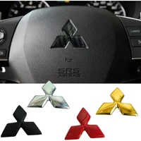 4.7/5.5cm ABS Car Steering Wheel Emblem Sticker Accessories for Mitsubishi Lancer EX Galant ASX Outlander Pajero Montero Eclipse