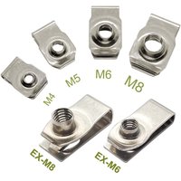 10pcs/lot 304 Stainless Steel U Type Clips with Thread M4 M5 M6 M8 Reed Nut Leaf Spring Nuts Q312 for Car Motorcycle