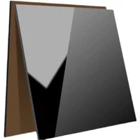 Acrylic Board Glossy Pure Black Plexiglass Plastic Sheet Organic Glass Polymethyl Methacrylate 200mm*200mm