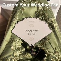 Custom Luxury Wedding Fan Personalized Ceremony Card Engagement Menu Guest Gift Bridal Shower Supplies Invitation Party Decor