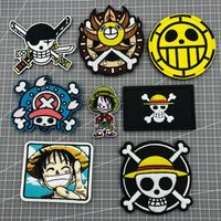 New One Piece creative anime peripheral Luffy Zoro Chopper embroidered clothes patch morale badge helmet backpack sticker gift