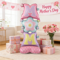 1/4pcs Mother's Day Theme Flower Pattern Style Balloon Romance Decor Family Gathering Party Home Atmosphere Balloon Ornaments