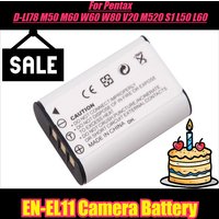 EN-EL11 Camera Battery 3.7V 680mAh for Pentax D-LI78 M50 M60 W60 W80 V20 M520 S1 L50 L60