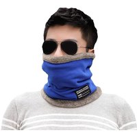 AliExpress ILYEE New Thickened Neck Warm Scarf Winter Solid Color Knitted Fleece Plush Cycling Skiing Snood Collar Scarves for Men Women Bandana