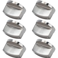 6PCS 8mm Rotate Knob Zinc Alloy Control Knob Replacement for Kitchen Range Gas Stove Microwave Oven Control Knob Stove Accessory
