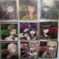 Genuine Anime Danganronpa Kazuichi Souda Togami Byakuya Sonia Nevermind Harukawa Maki Ki-Bo Cosplay Wooden Cup Mat Coaster Gift