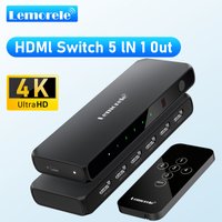 Lemorele G96 HDMI Switch 5 in 1 Out 4K@30Hz HDMI with Remote 5 Port HDMI Switch Splitter HDR HDCP2.3 for Xbox PS5/4 PC TV
