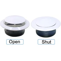 1pcs Exhaust Hood Air Vent Extract Valve Grille Round Diffuser Ducting Ventilation Cover 75/100mm Adjustable ABS Air Volume Tool