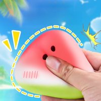 2026 new Watermelon Slow-Rise Sensory Toy with Realistic Seeds, Summer Fun Stress Relief Squishy Fruit Stress Ball
