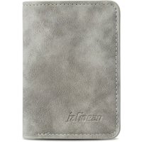 Small Vertical RFID Blocking Wallets for Men Bifold Slim Men Wallet Genuine Leather Thin Compact & Stylish with Clear ID Windows