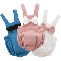 Baby Romper Newborn Baby Girl Boy Summer Clothes Casual Baby Sleeveless Bow Jumpsuits Toddler Playsuit One piece