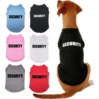 Dog Security Shirt Pet Puppy Guard Costume Cotton T-Shirt Summer Dog Clothes for Large Medium and Small Dogs German Shepherd