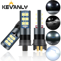 2PCS PW24W PWY24W CANBUS LED Bulbs White 3030 LED 12SMD Turn Signal Light For Audi BMW Volkswagen DRL Daytime Lights Waterproof