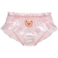Milch Seide Mittlere Taille Frauen Nette Reizende Süße Unterwäsche Lolita Prinzessin Stil Cartoon Bär Höschen Breifs