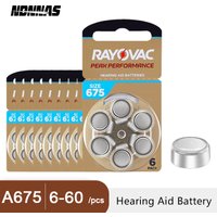 6-60pcs RAYOVAC EXTRA Zinc Air Hearing Aid Batteries 1.45V 675A A675 675 PR44 Aid Battery