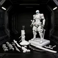 22cm PS001 Snake Eyes G I Joe White Ghost Samurai Assembly Model Kit Alloy Skeleton Ninja Mecha Action Figure Collect Toy Gifts