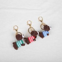 Cute Dachshund Dog Crochet Keychain Mini Puppy Doll Knitting Keyrings Wholesale Crochet Puppy Pendant Keyrings Custom Accessory