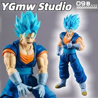 YGmw Studio Dragon Ball SHF Super Dragon Ball Heroes Super Saiyan Blue Vegito 09 A/B Version 1/12 Scale Action Figure Gift Toy