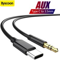 Byscoon Usb C To 3.5mm Aux Jack Adapter Speaker and Headphone 3.5 Mm Aux Audio Splitter Jack 3 5 Cable for samsung Xiaomi OPPO