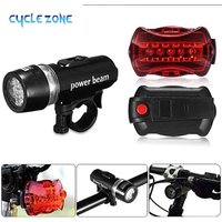 5 LED Bike Light Bicycle Front Back Light Set MTB Bicycle Headlight Butterfly Taillight Cycling Safety Warning Light Bike Lamp