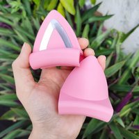 Pink Silicone Cat Ears For Headphones Black Wireless Wired Headset Gamer Cute Ears Lovely Kids Girls Helmet Gaming Accessories