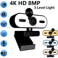 4K 2K Mini Webcam 1080P HD for PC Laptop Autofocus 30 FPS USB Webcam with Noise-Reducing Mic&Privacy Cover Web Camera Portable