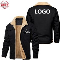 AliExpress Car Logo Customized Printed Coat with Velvet Men's Jacket Stand Up Collar Jacket Cycling Clothes Work Clothes Racing Clothes