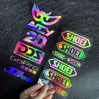 AliExpress NONE Laser Rainbow Reflective Shark Motorcycle Side Strip Bike Helmet Sticker Car Styling Vinyl Decal For YAMAHA Tmax HRC Ninja