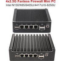 Topton Solid Fanless Firewall Mini PC Intel N150 N95 i5-8250U i3 Pentium 4417U 4x 2.5G NICs NVMe pfSense OPNsense Home Server
