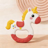 Silicone Baby Teether 0 To 6 Months BPA Free Chewing Teething Toy Pacifier Chain Making Cartoon Unicorn Reborn Silicone Baby Toy