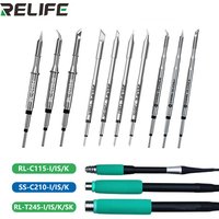 RELIFE Original brand C210 T245 C115 T12 Soldering Tip for JBC Sugon Aifen Aixun GVM T115 T210 C245 Soldering Station Handle