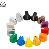 10pcs Plastic Set Potentiometer Knob Aluminum Guitar Knob 19*14.6MM 6.35MM Shaft Hole Dia Stomp Box Overdive DJ Mixer