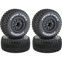 1/10 RC Truck Tires And Wheels 12mm Hex RC Short Course Tires for 1:10 Scale Off Road Truck Car Traxxas Slash 2WD 4×4 Rc4wd 4PCS