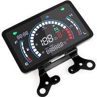Digital Motorcycle Speedometer Motobike Dashboard With Bracket Tachometer Voltage Mileage Universal Indicator