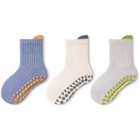 Lawadka 3Pairs/lot Cotton Children's Socks For Girls Boys Solid Kids Boy Girl Socks Non-slip 0-5T Casual Baby Toddler Sock 2026