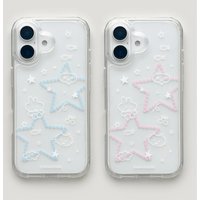 Pink Blue Pentagram Pattern Y2K Phone Case For iPhone 17 Air XSMax XS XR X 17 Pro Max 16 15 14 11 Pro Max 13 12 Trend Soft Cover