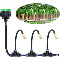 Outdoor Misting Cooling System DIY Garden Irrigation Watering 8mm Brass Atomizer Nozzles Connector Kit for Patio Greenhouse