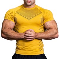 Gym T Shirt Men Quick Dry Running Shirt Compression Fitness Shirt Male Gym Workout tights Short Sleeve Summer Sports T-shirt Men