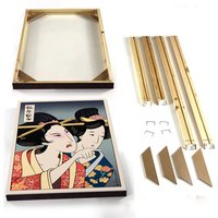 DIY Wood Flat Packed Frame for Stretched Canvas Paintings Hang on Wall Art Separate Frame for Posters and Prints Oil Painting
