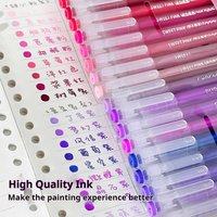 LANGUO 9 Colors Newest Morandi Colorful Gel Pen Student Writing Marker DIY Graffiti Painting Drawing Handbook Pens School