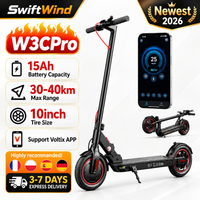 W3CPro Electric Scooter 36V 15Ah 30km Range 10 inch Inflatable Tire IScooter Speed Rear Disc Brake Adult E Scooter with APP