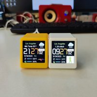 Mini Wifi Desktop Weather Digital Clock Station Ips Lcd Screen Gadget Decoration Wifi Smart Weather Desktop Electronic Clock